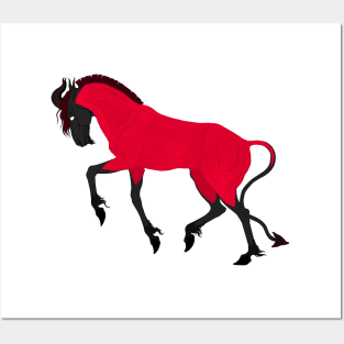 Halloween Horse Design - Choose Your Eye Color with Shirt Choice Posters and Art